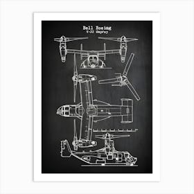 V22 Osprey Patent Print Bell Boeing Airplane Military Patent Tiltrotor Aircraft Air Force Print V22 Airplane Patent Print V221 Art Print