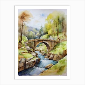 Bridge Over The Stream 1 Art Print