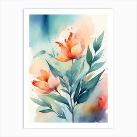 Watercolor Flowers 24 Art Print