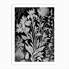 Culver's Root Wildflower Linocut Art Print