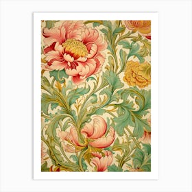 Floral Wallpaper 312 Art Print