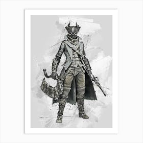 Bloodborne Hunter Art Print