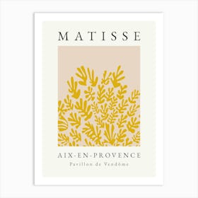 Minimalist Matisse Print Mustard Yellow 2 Art Print