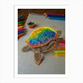 Rainbow Turtle 1 Art Print