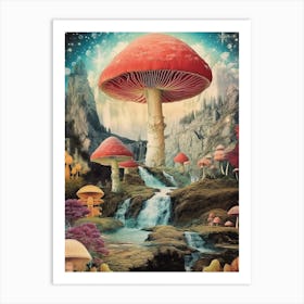 Mushroom Collage 6 Art Print