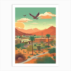 Phoenix United States Travel Illustration 1 Art Print