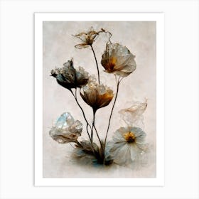 Crystal Flowers Art Print