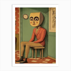 Man Sitting On A Chair Art Print