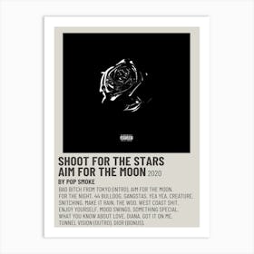 Pop Smoke Shoot For The Stars Aim For The Moon Poster Art Print