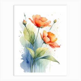 Watercolor Flowers 20 Art Print