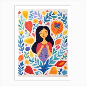 Matisse Inspired Heart Illustration Of A Person 1 Art Print