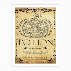 Pumpkin Potion, Halloween Poster Art Print