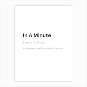 In A Minute Definition Meaning Affiche