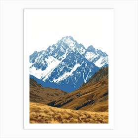 New Zealand Mountain Range Art Print