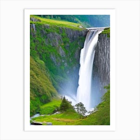 Hogum Falls, Norway Majestic, Beautiful & Classic Art Print