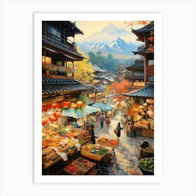 Japanese Street Markets 3 Art Print