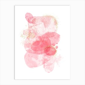 Pink Abstract Watercolor Art Print
