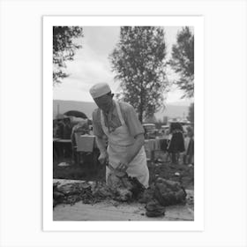 Untitled Photo, Possibly Related To Making Barbecue Sandwiches At The Free Barbecue On Labor Day , Ridgway Art Print