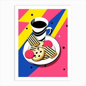 Retro Tea & Biscuits 3 Art Print