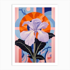 Iris 2 Hilma Af Klint Inspired Pastel Flower Painting Art Print