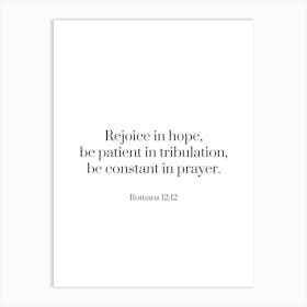 Romans 12:12 Art Print