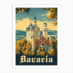 Discover Bavaria: Neuschwanstein Castle Poster Art Print