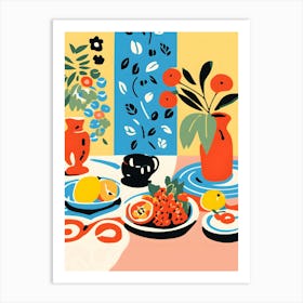 Fruit And Flowers Art Print