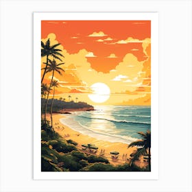 Painting That Depicts Carlisle Bay Beach Barbados 2 Art Print