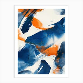 Abstract Painting, Blue And Orange Art Print