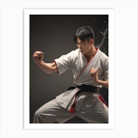 Asian Karate Fighter Art Print