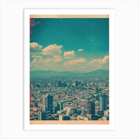 Cityscape Retro Polaroid Inspired 1 Art Print