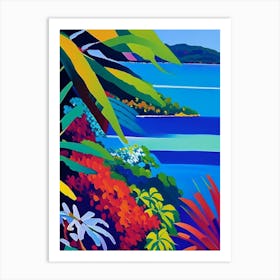 Taveuni Island Fiji Colourful Painting Tropical Destination Affiche