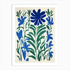 'Blue Flowers' Art Print