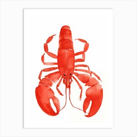 Watercolor Lobster Art Print