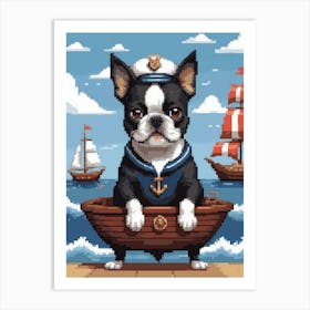 Boston Terrier-Reimagined 120 Art Print