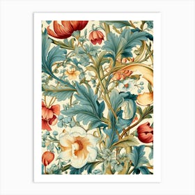 Floral Wallpaper Pattern 4 Art Print