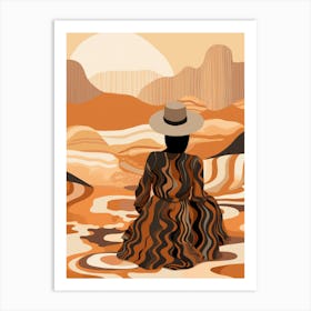 Woman In The Desert 2 Art Print