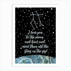 Gemini Zodiac Love Quote Art Poster