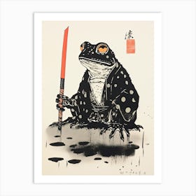 Frog Samurai,  Matsumoto Hoji Inspired Japanese 1 Art Print