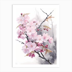 Cherry Blossom Painting 11 Art Print