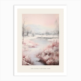 Dreamy Winter National Park Poster  Lake District National Park United Kingdom 1 Art Print