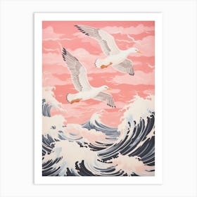 Vintage Japanese Inspired Bird Print Albatross 2 Art Print