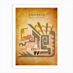 Anjanath Vintage Art Print