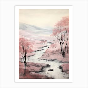 Dreamy Winter Painting Yorkshire Dales National Park England 4 Art Print