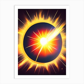 Gamma Ray Burst Comic Space Space Art Print