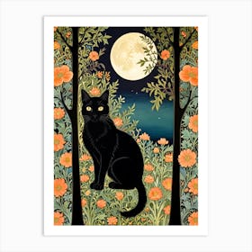 William Morris Cat In The Forest 3 Art Print