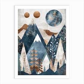 Mountains Canvas Print 2 Art Print