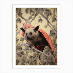 Straw Colored Fruit Bat Painting 1 Art Print