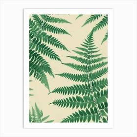 Pattern Poster Hares Foot Fern 1 Art Print