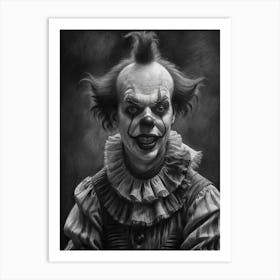 Jester of the Macabre Creepy Freaky Clown Art Print